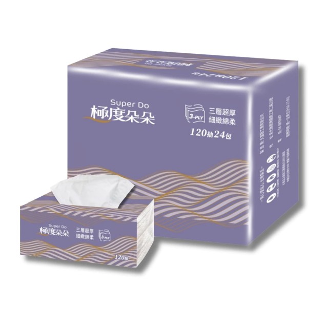 Super Do極度朵朵 三層超厚柔抽取式花紋衛生紙 Super Do極度朵朵 三層超厚柔抽取式花紋衛生紙